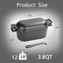 Thumbnail 1 de OLLAKOK 2-in-1 Cast Iron Dutch Oven 3.8 QT ⌛🎯