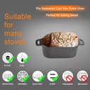 Thumbnail 5 de OLLAKOK 2-in-1 Cast Iron Dutch Oven 3.8 QT ⌛🎯