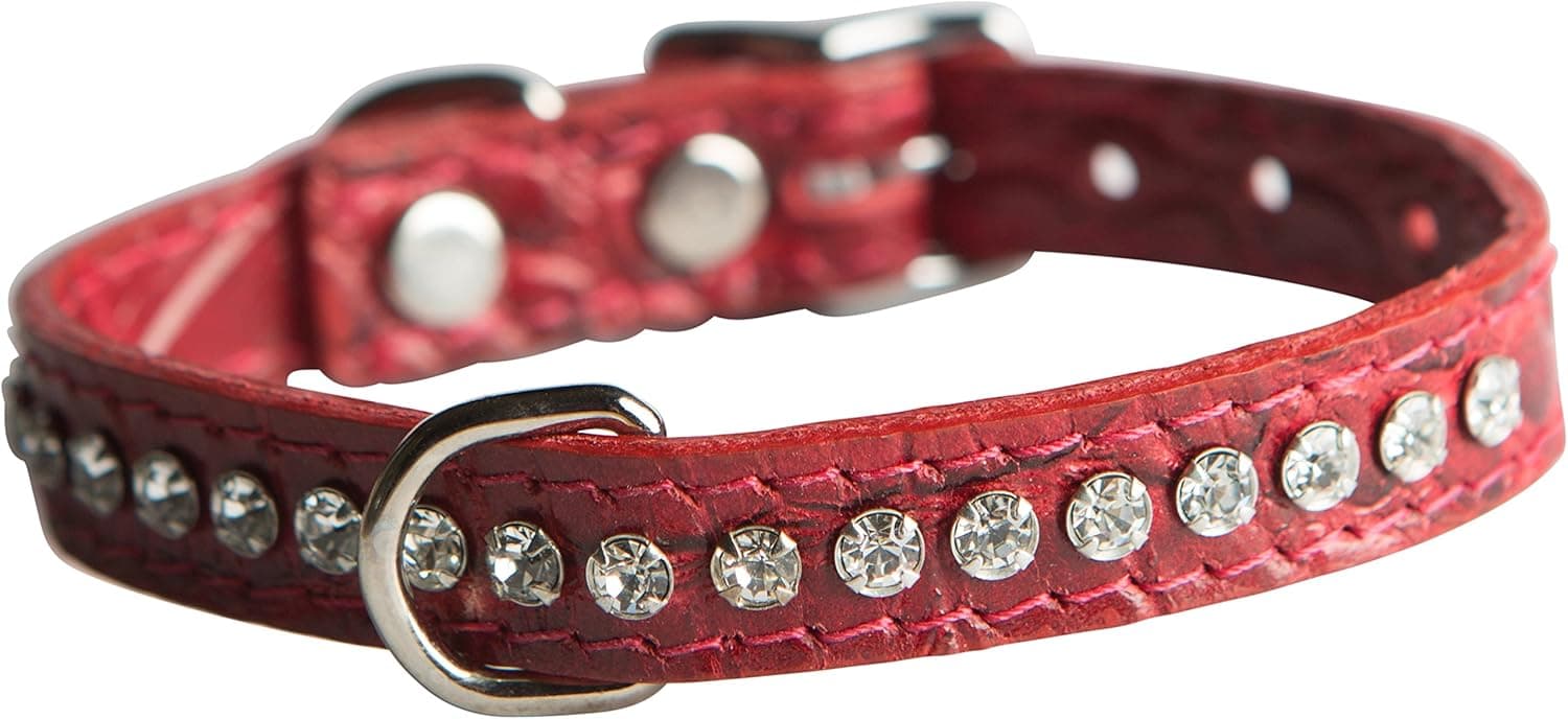 OmniPet Signature Leather Crystal Dog Collar ⌚