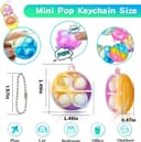 Thumbnail 1 de ONKULL Pop Fidget Keychain 30-Pack mini pop-it toys 🎁