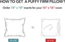 Thumbnail 3 de Oubonun 18"x18" Pillow Inserts Set of 2 – 18" throw pillow pair 🛋️