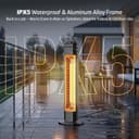 Thumbnail 3 de Outdoor patio infrared tower heater 1500 W 34" instant heat ⌚