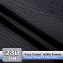 Thumbnail 2 de OVZME 72x72 Black Waffle Shower Curtain 🚿