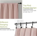 Thumbnail 4 de OWENIE Sally Blush Pink Blackout Curtains for Bedroom 2 Panels 🌟