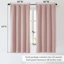 Thumbnail 5 de OWENIE Sally Blush Pink Blackout Curtains for Bedroom 2 Panels 🌟