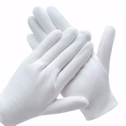 3 Pairs White Cotton Gloves for Eczema Care 🧤