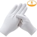Thumbnail 5 de 3 Pairs White Cotton Gloves for Eczema Care 🧤