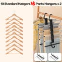 Thumbnail 6 de Pants Hangers Space Saving 2-Pack — Closet Organizer 🧥