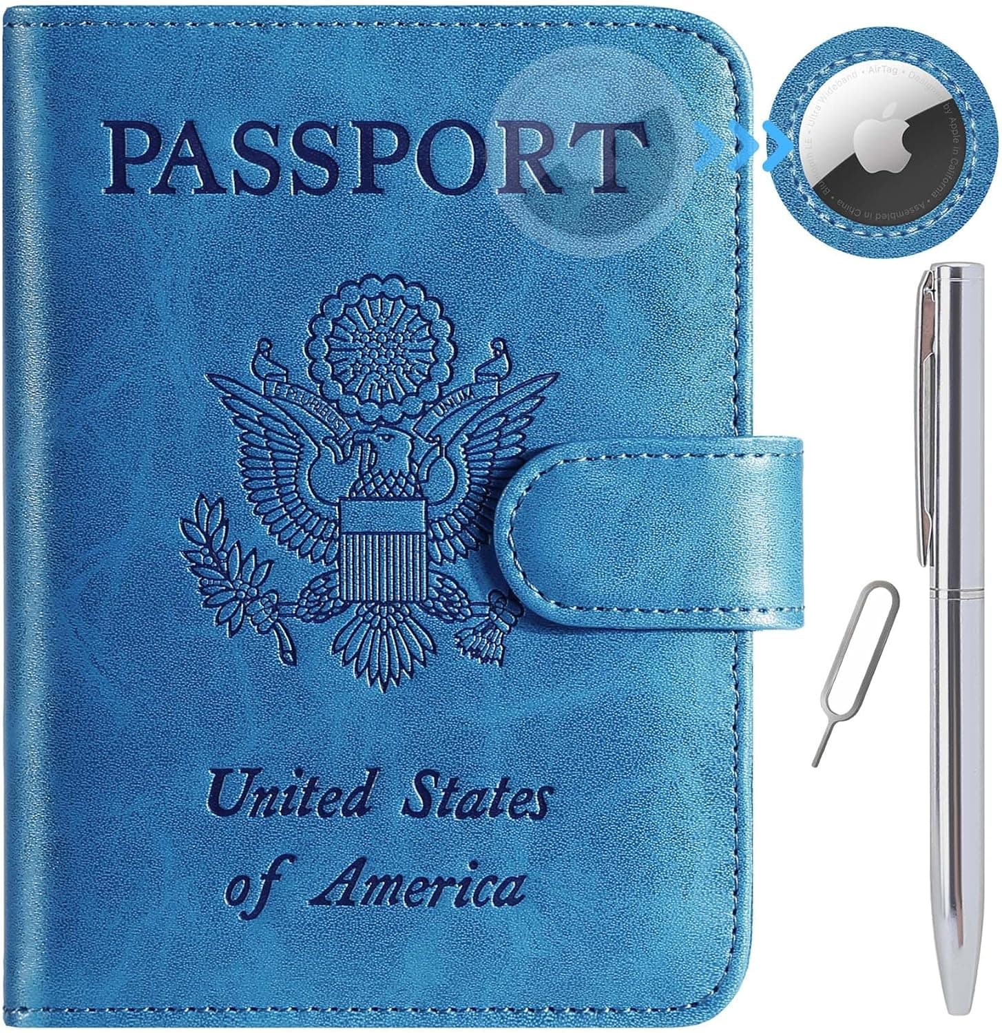 Passport Holder Cover Wallet RFID Blocking Leather Card Case Travel Accessories for Women Men (Pink) 👜