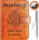 Thumbnail 5 de Passport Holder Cover Wallet RFID Blocking Leather Card Case Travel Accessories for Women Men (Pink) 👜