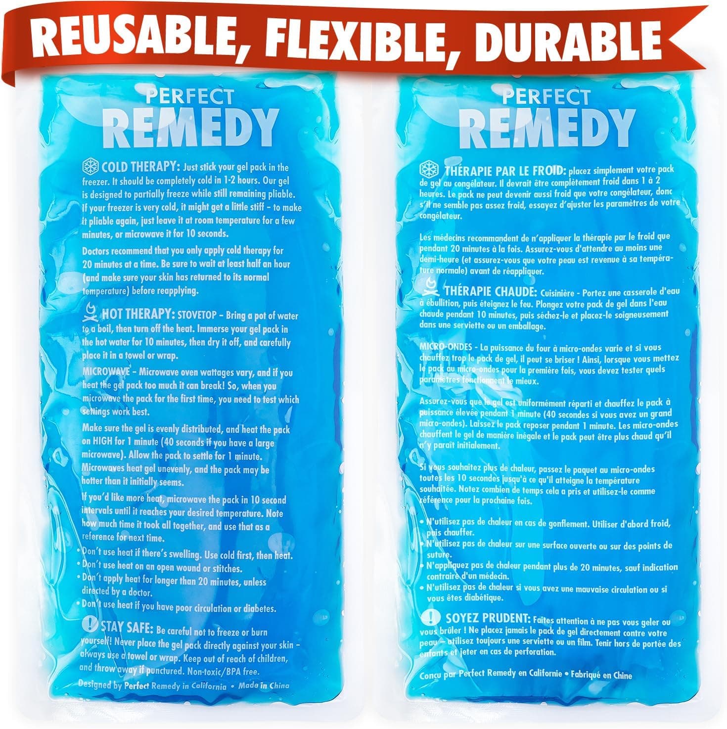 Perfect Remedy Gel Ice Pack 2-Pack for Injuries 🩹