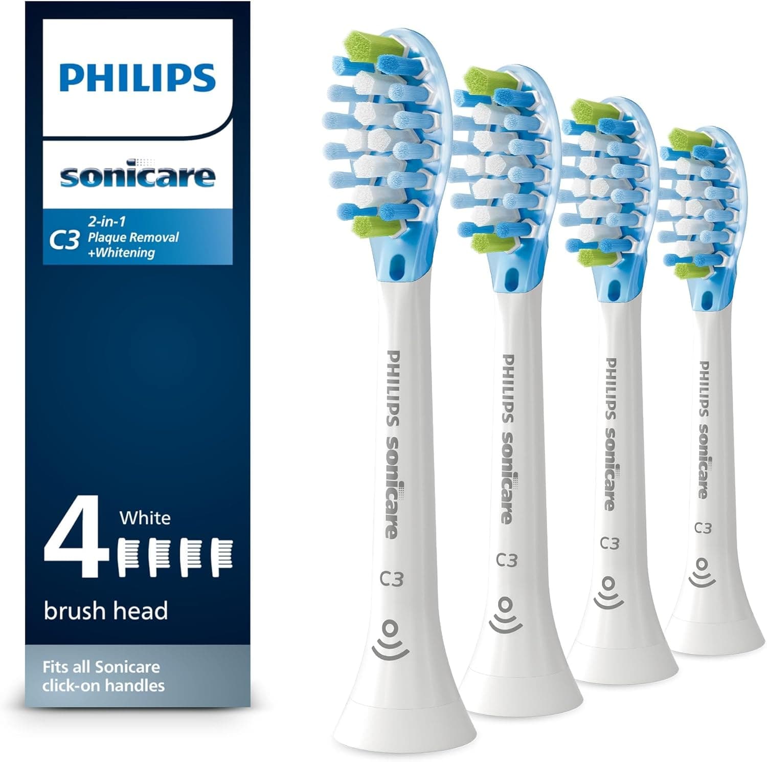 Philips Sonicare C3 Two-in-One replacement heads 4-pack 🪥