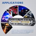 Thumbnail 5 de PKINGLAKE 8-Pcs 12 LED Emergency Strobe Light Bar for Vehicles 🚓