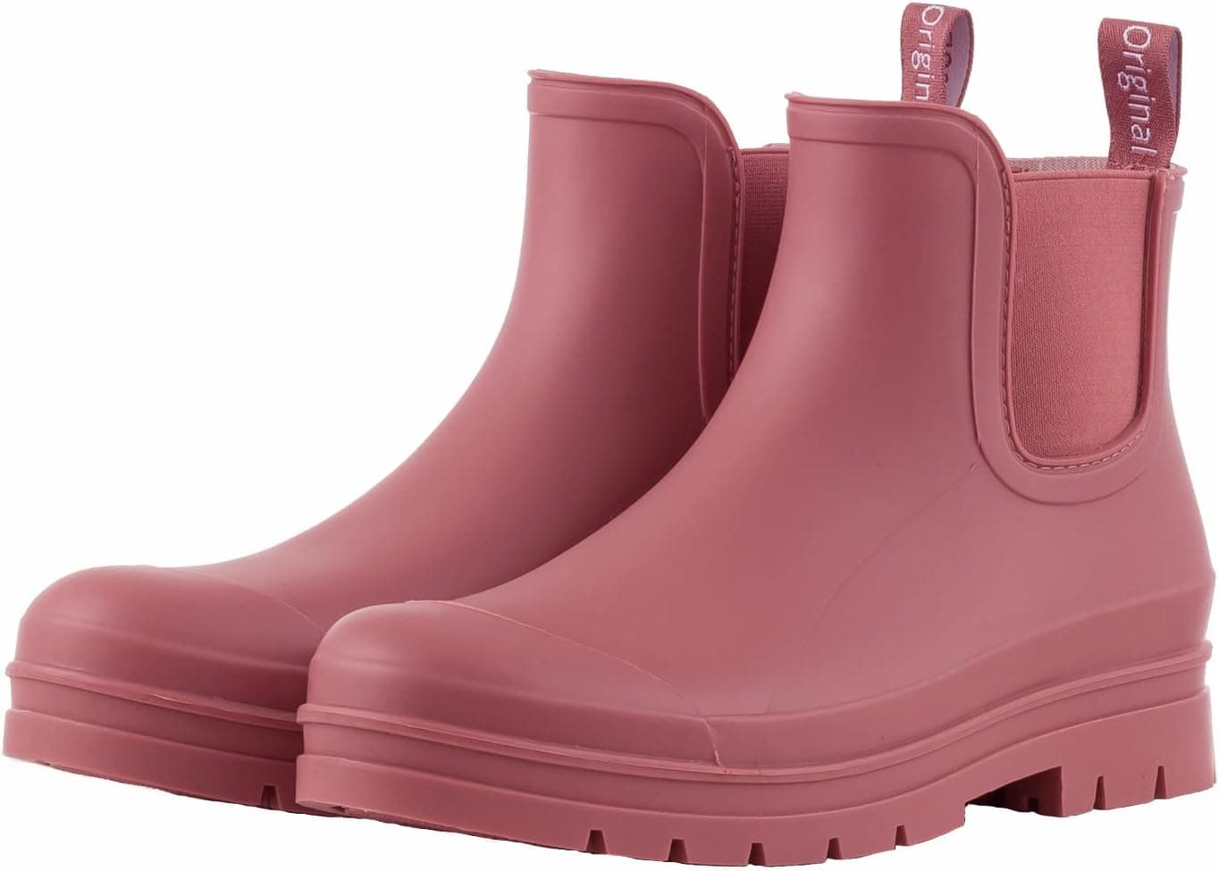 Planone Wide Width Short Rain Boots Waterproof Chelsea Boots for Women 👢