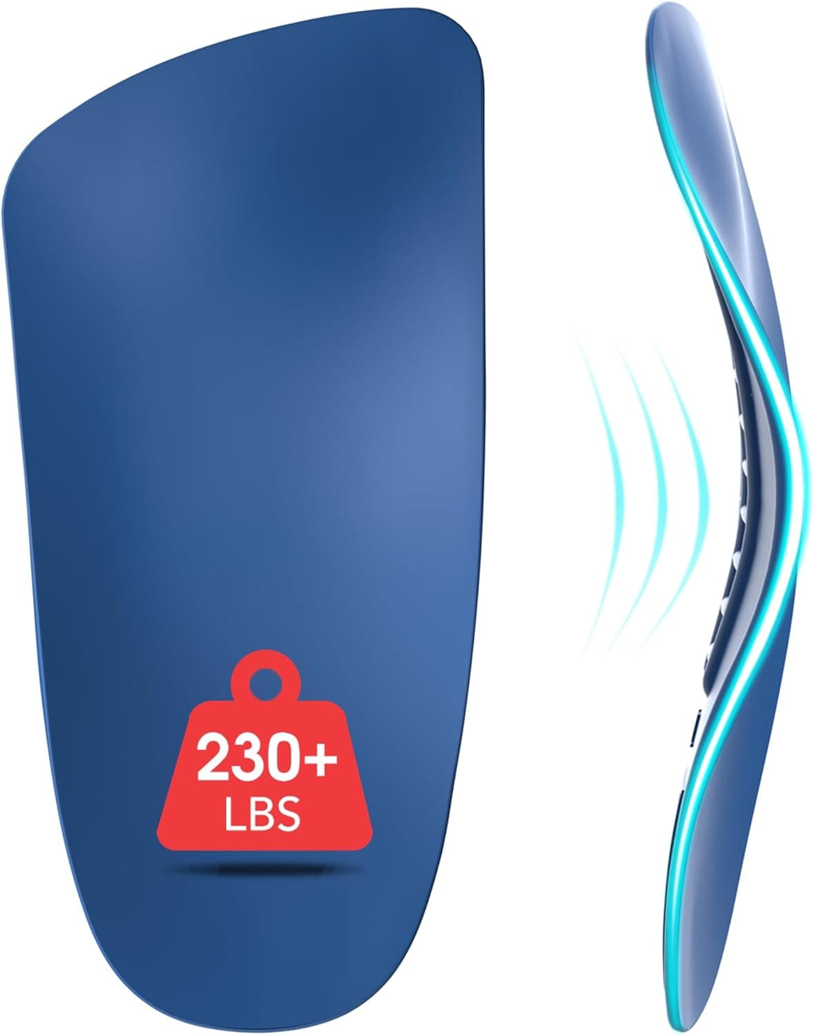 Plantar Fasciitis Relief Low Arch Support Inserts 3/4 Length 👟