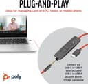 Thumbnail 4 de Poly Blackwire 3225 wired headset — noise-canceling mic 🎧
