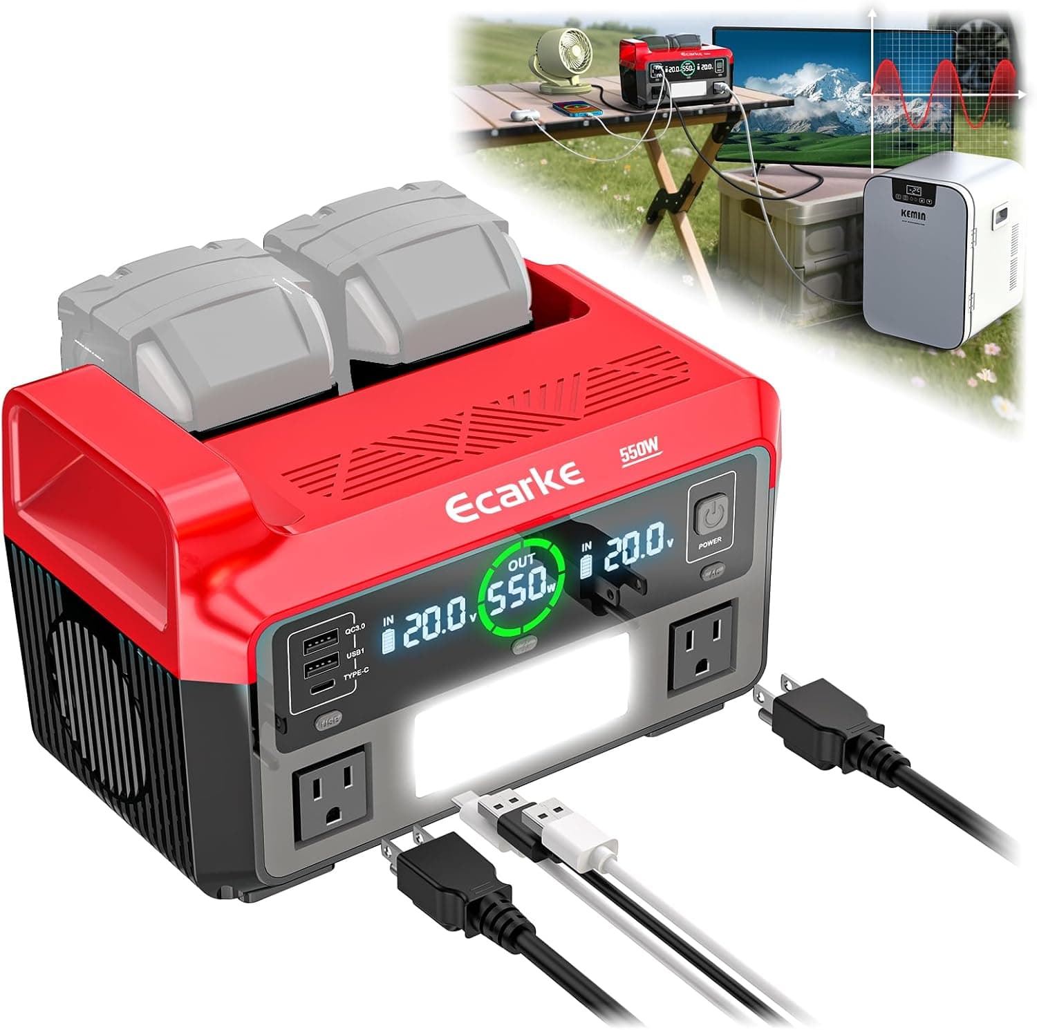 Portable 550W Power Inverter for Milwaukee 18V Battery Stations 🔌(but must end with product category emoji).