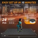 Thumbnail 4 de PRAISUN 0.6" Thicker Rubber Top Gym Flooring — 96 Sq Ft 🏋️♂️