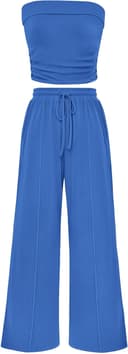 Thumbnail 1 de PRETTYGARDEN Ribbed Crop Tube Top and Pants set 👗