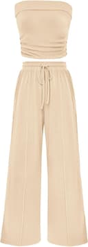 Thumbnail 2 de PRETTYGARDEN Ribbed Crop Tube Top and Pants set 👗