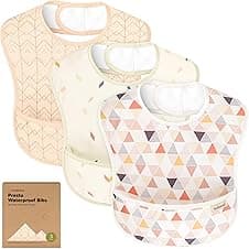 Prism 3-Pack Waterproof Baby Bibs with Large Catcher 🧸