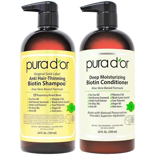 PURA D'OR Anti-Thinning Biotin Shampoo 24 oz 🧴