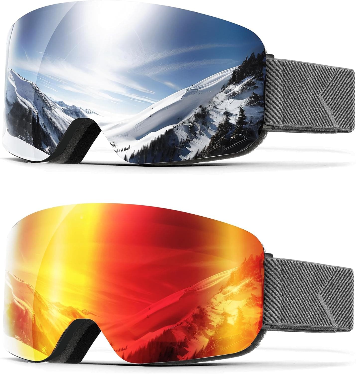 QALLY Ski Goggles Anti-Fog Snowboard Goggles ⛷️