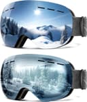 Thumbnail 2 de QALLY Ski Goggles Anti-Fog Snowboard Goggles ⛷️