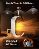 Thumbnail 1 de QQT Space Heater Portable Mini, 2-Speed 🔥