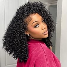 QUANDIAN Kinky Curly Half Wig 20" 200% density 👩🦱