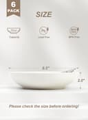 Thumbnail 1 de Quatish 35oz Pasta Bowls Set of 6 🍽️