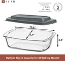 Thumbnail 2 de Razab LARGE 7.6-Cup Glass Loaf Pan Set ⌚
