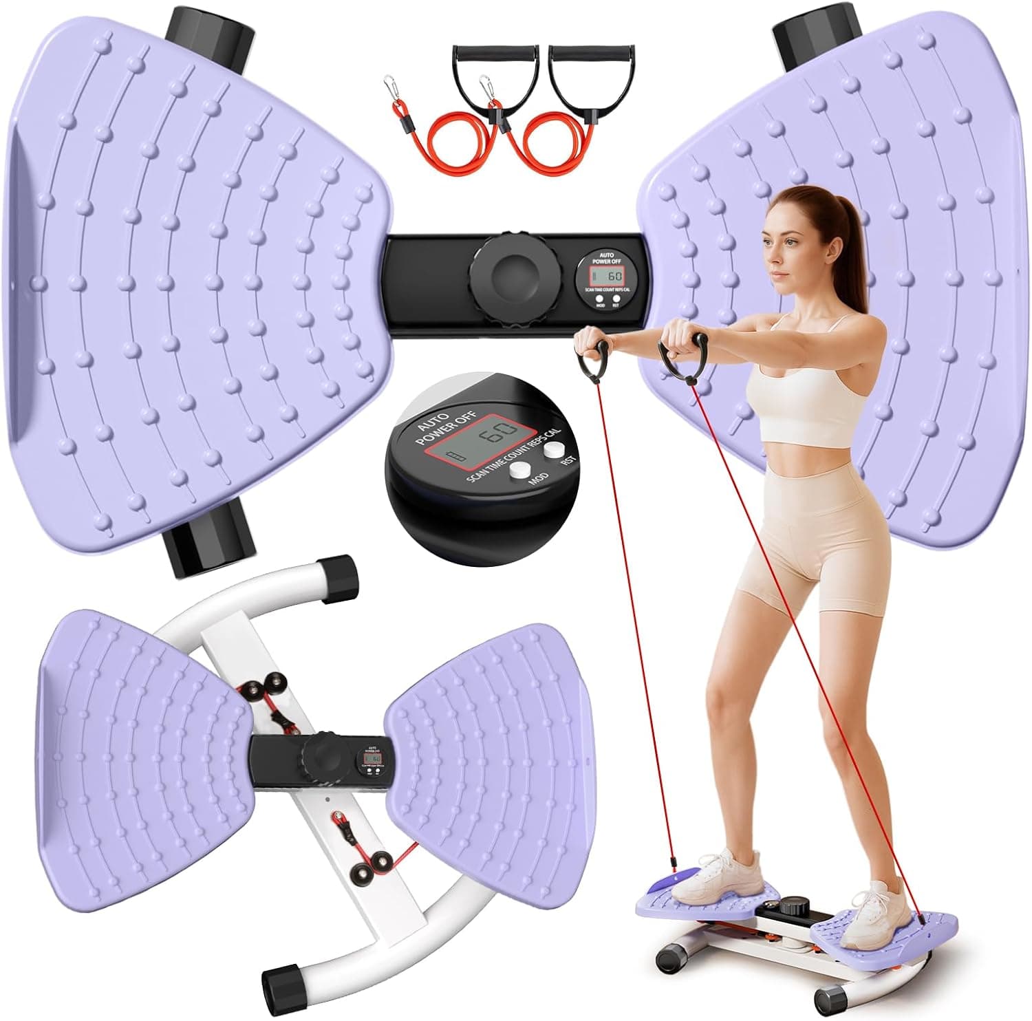 RENRUI Waist Twister Machine with LED Monitor 300lbs 🏋️♀️