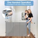 Thumbnail 5 de Retractable Baby Gate 55" Wide Mesh for Homes 🚪