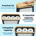Thumbnail 1 de ROSOS Toilet Paper Storage for 12 Rolls with Bamboo Lid 🧻