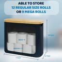 Thumbnail 4 de ROSOS Toilet Paper Storage for 12 Rolls with Bamboo Lid 🧻