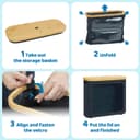 Thumbnail 6 de ROSOS Toilet Paper Storage for 12 Rolls with Bamboo Lid 🧻