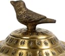 Thumbnail 4 de Round Hammered Metal Container Bird Finial Brass Finish 🏺
