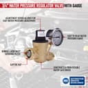Thumbnail 2 de RV Water Pressure Regulator with Gauge ⚙️