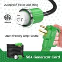 Thumbnail 2 de RVINGPRO 50 Amp Generator Cord 30FT with Inlet Box 🔌