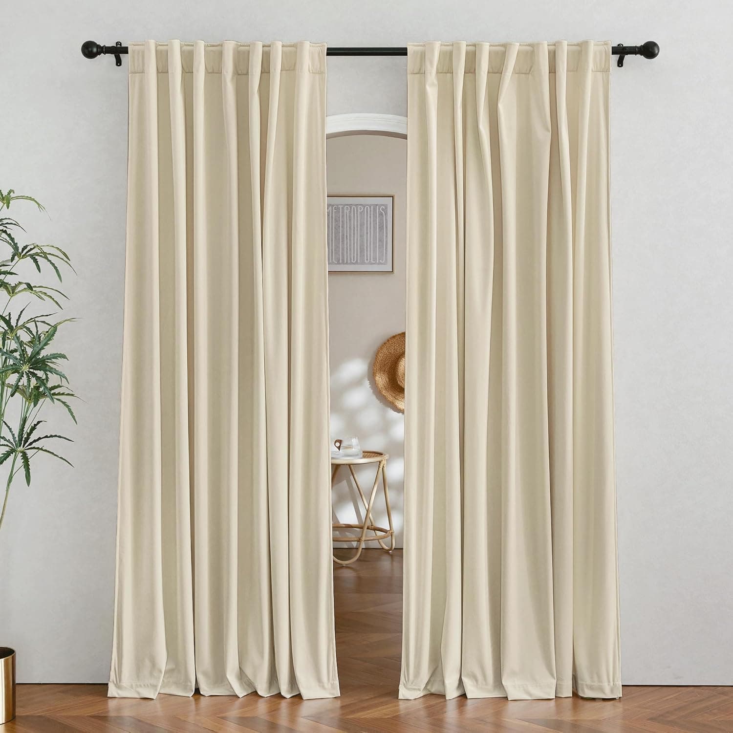 RYB Home Velvet Blackout Curtains 62x84 in 🪟