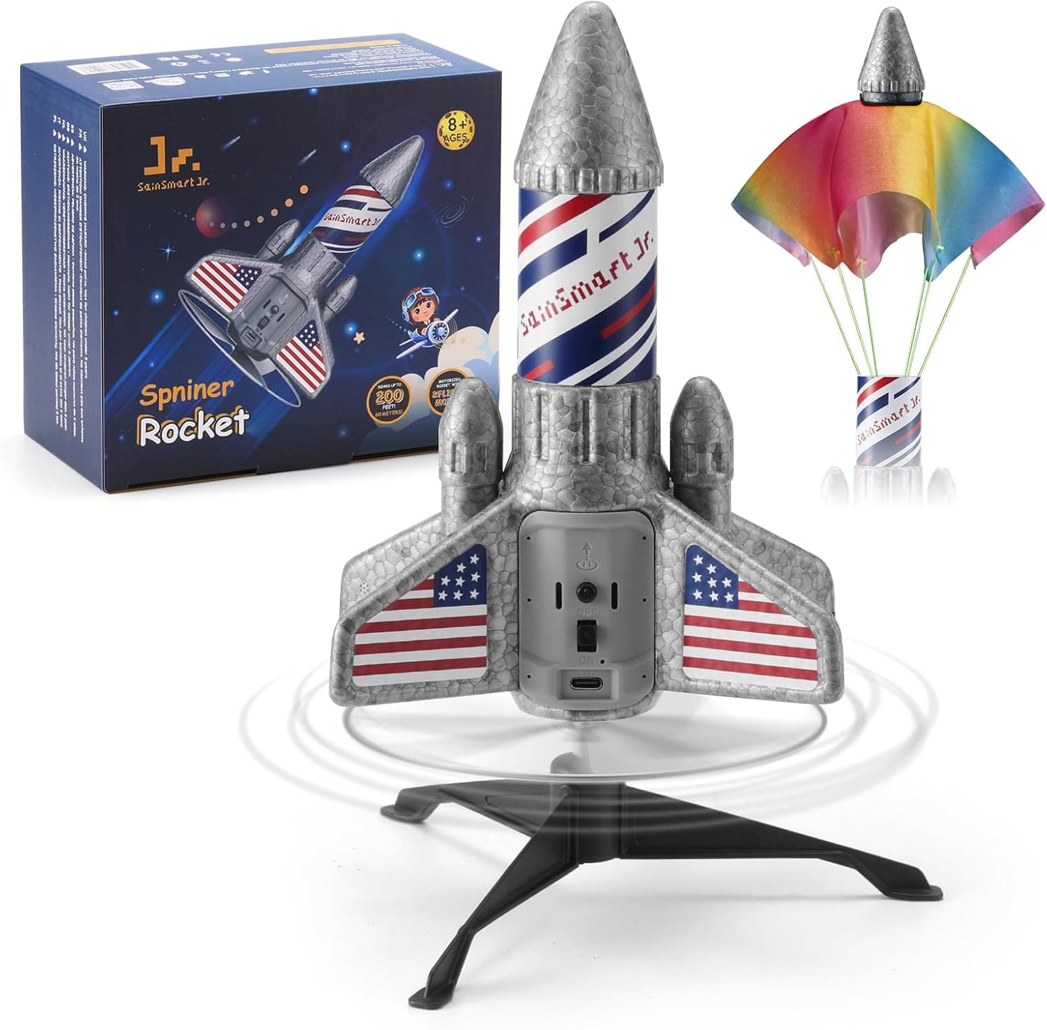 SainSmart Jr. Rocket Launcher 200 ft motorized rocket toy 🚀