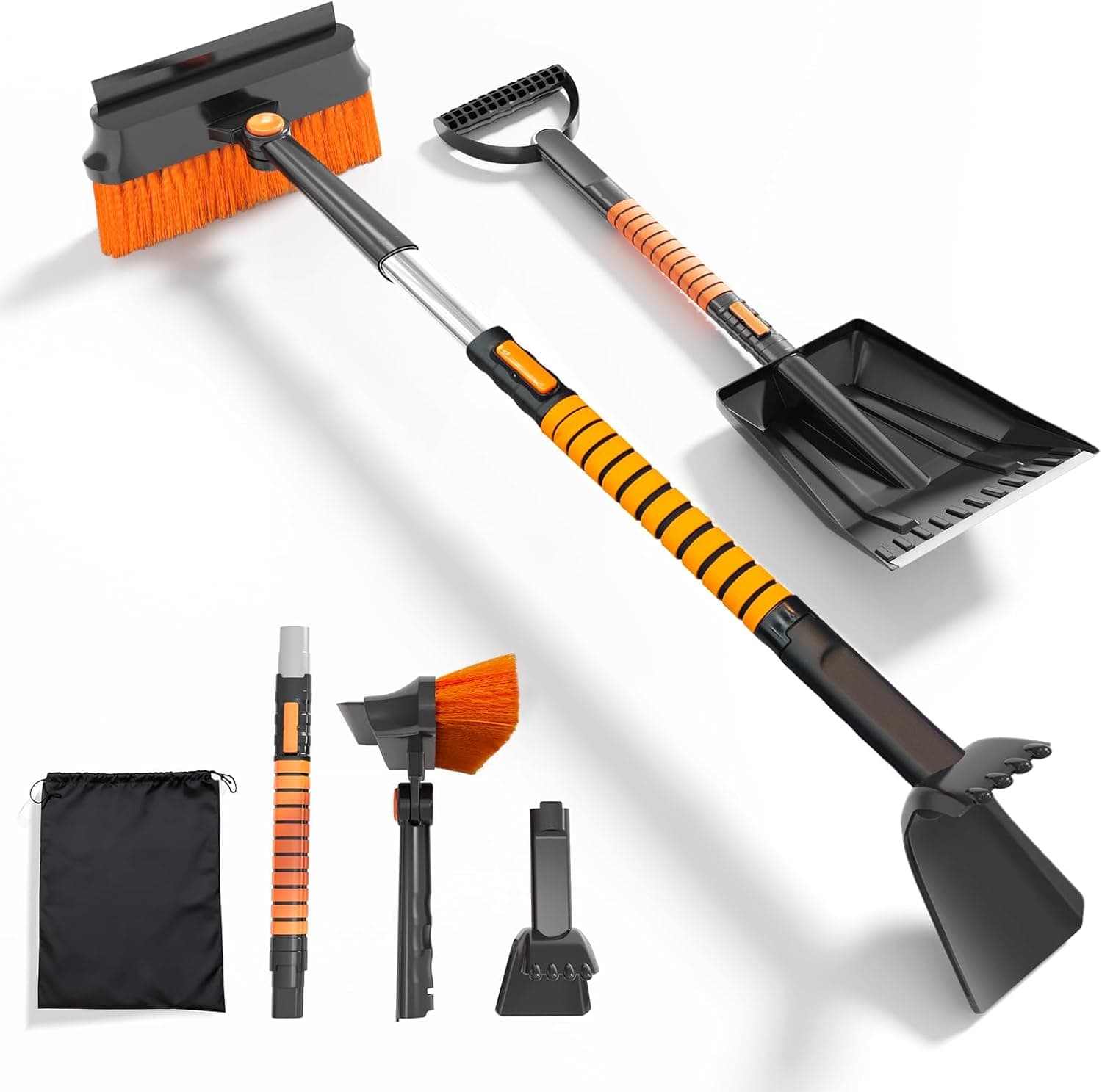 Sartis 42" Snow Brush and Ice Scraper for Cars 5 in 1 ⌚