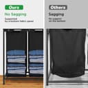 Thumbnail 6 de 3-Section Laundry Hamper Cart 180L with Shelf and Drawers 🧺