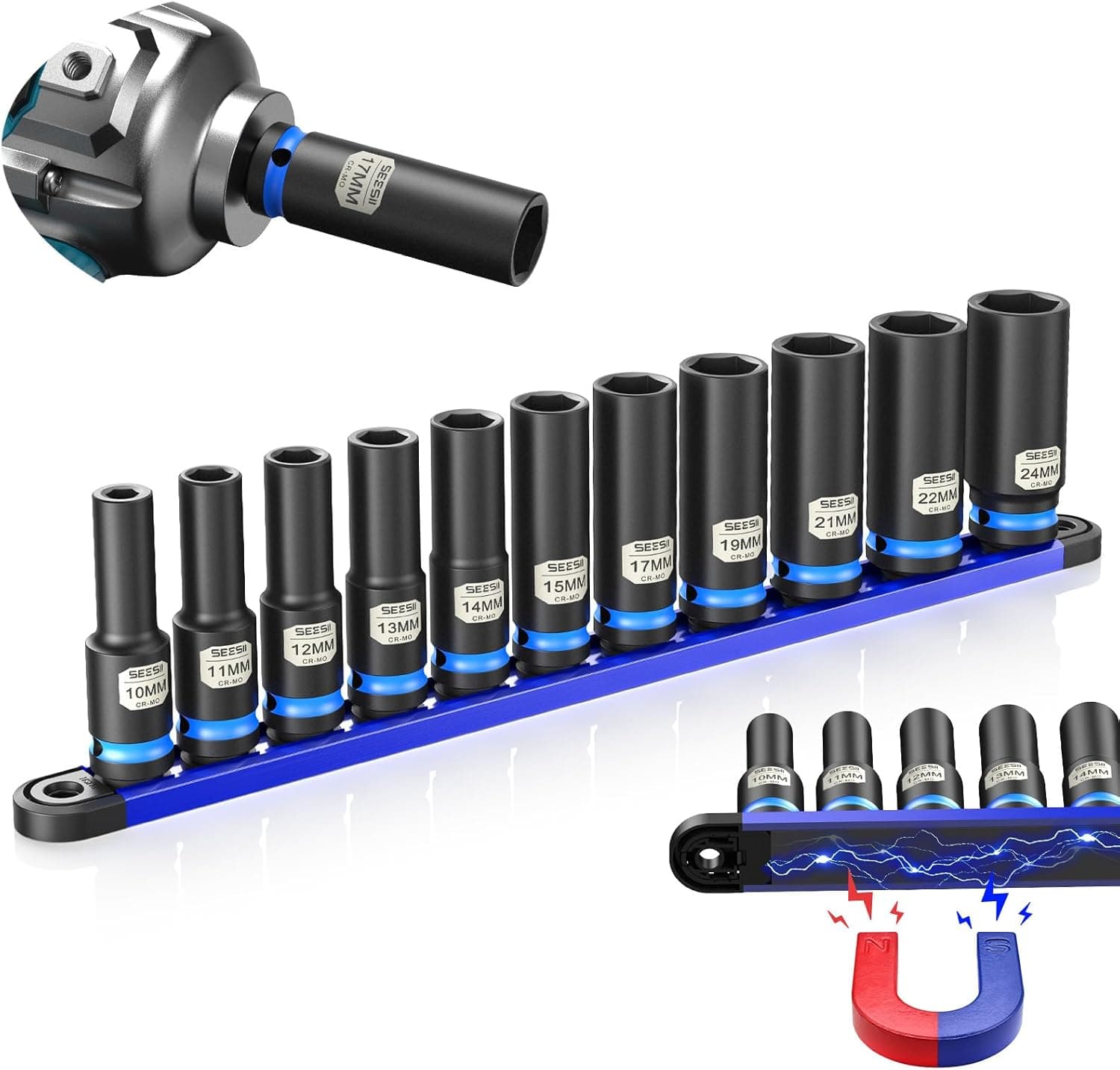 SEESII CR-MO 1/2" Impact Socket Set, 11pc 🧰