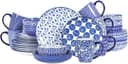 Thumbnail principal de Selamica 30-Piece Ceramic Dinnerware Set, Vintage Blue 🍽️