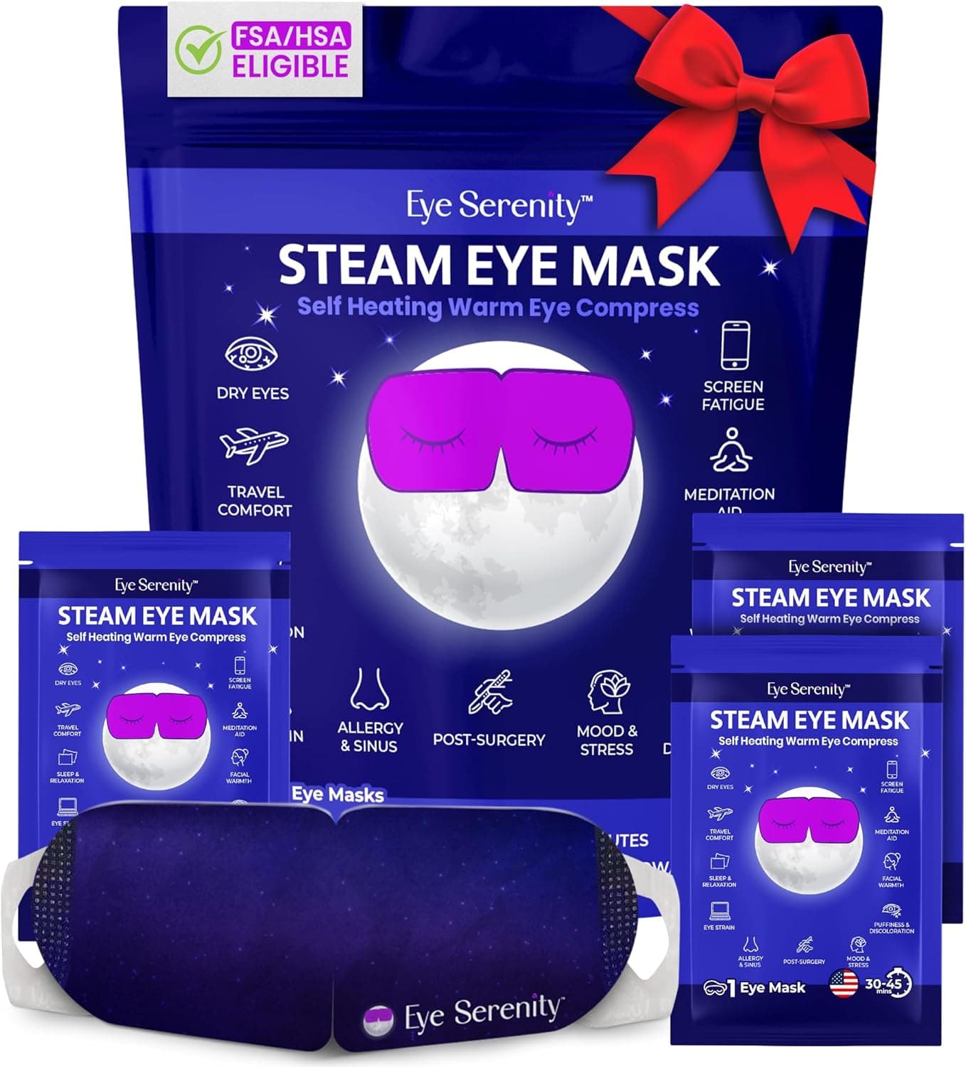 Self Heating Warm Compress Steam Eye Mask 15-pack 🧴