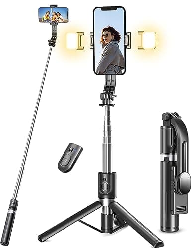 Selfie Stick Tripod with Light 45" 📱