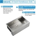 Thumbnail 2 de SHACO 33" Stainless Steel Farmhouse Sink 🪣