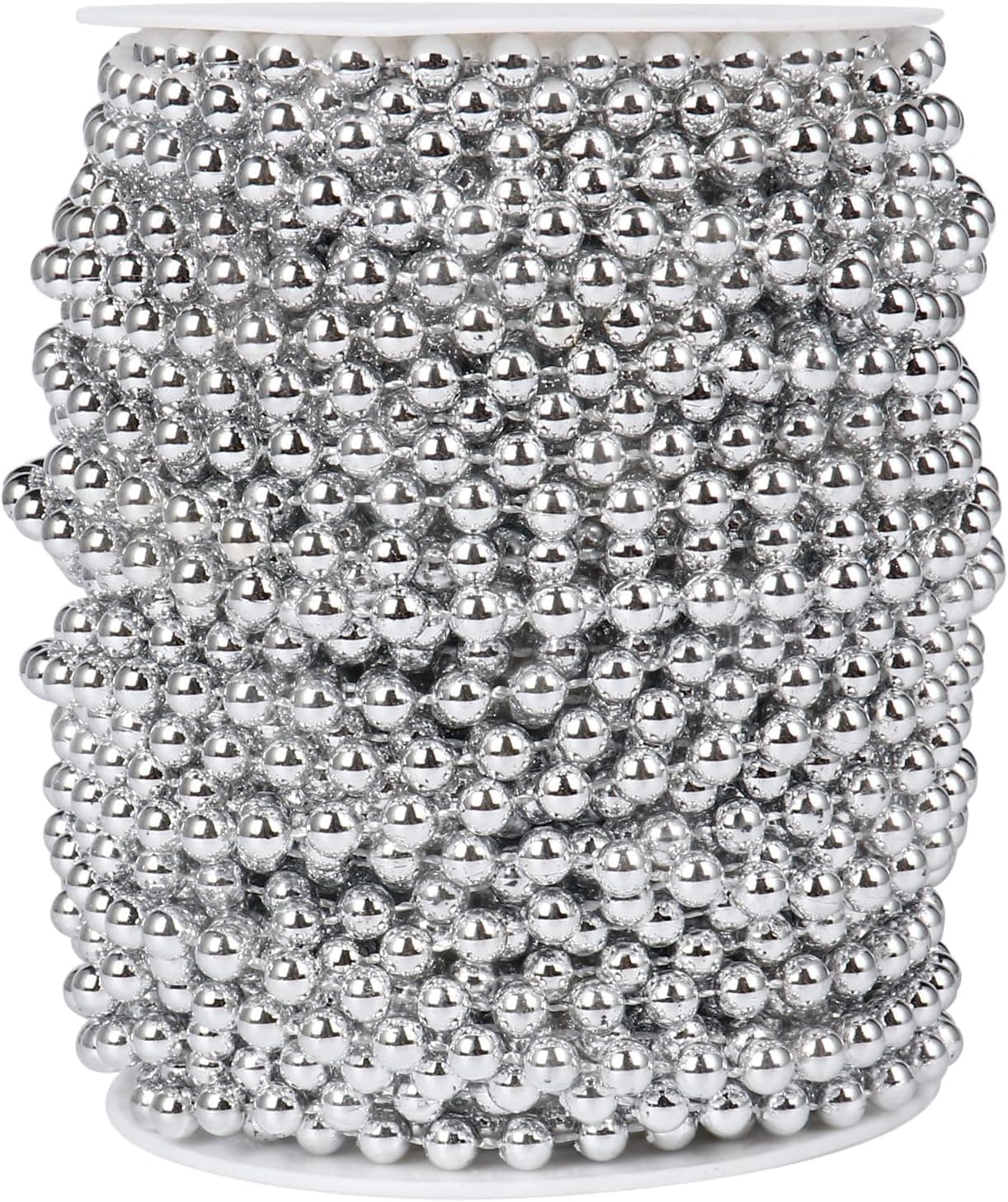 Silver Pearl Beads Garland 33 ft, 10mm 🎀